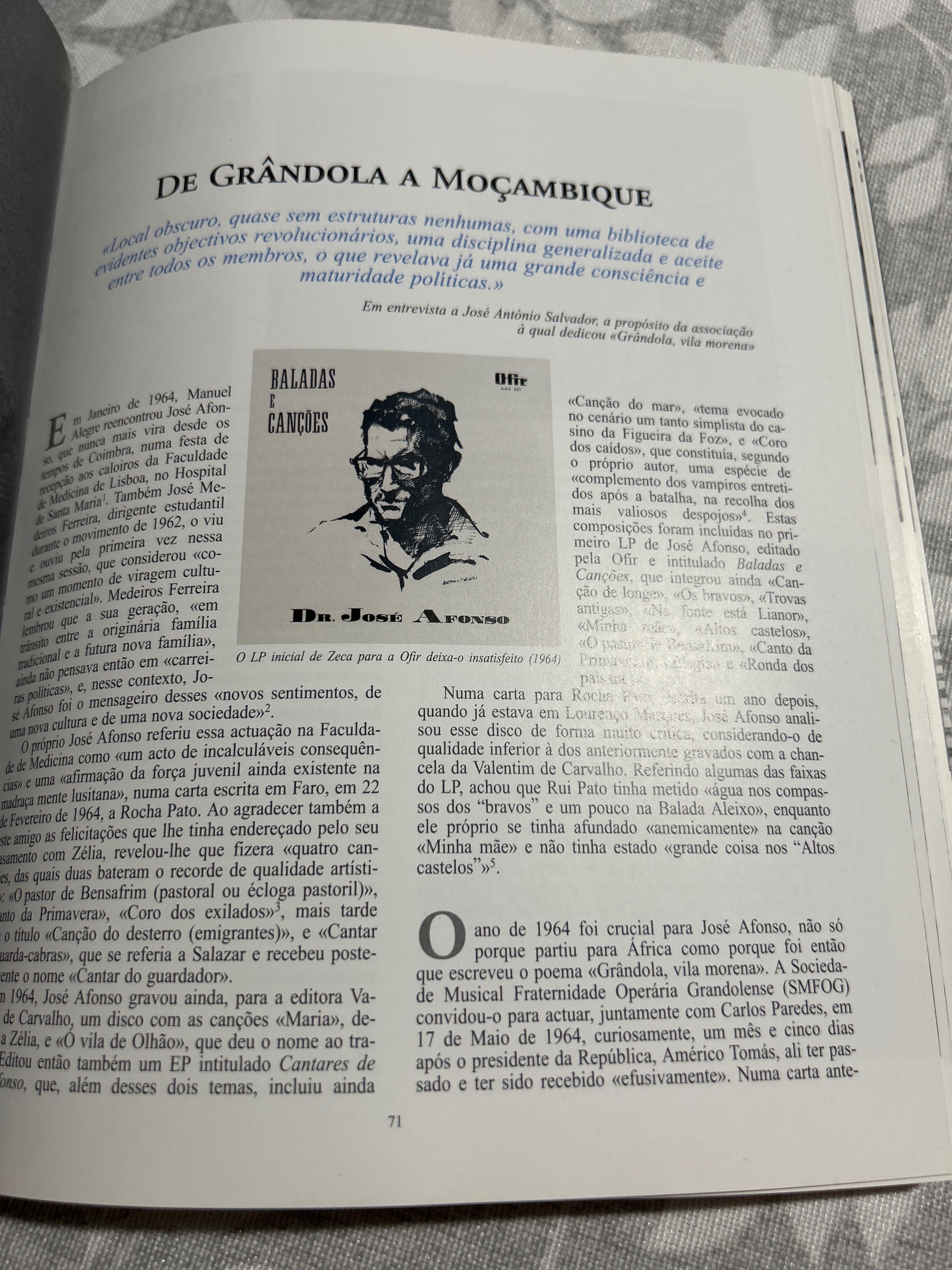 Livro de José Afonso