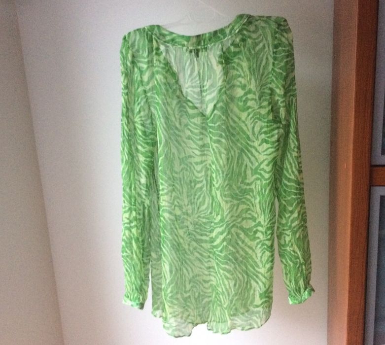 Zielona elegancka bluzka tunika L