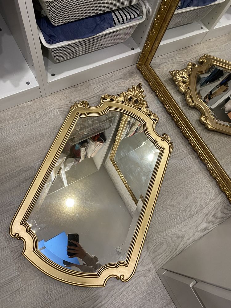 Espelho de parede provençal dourado