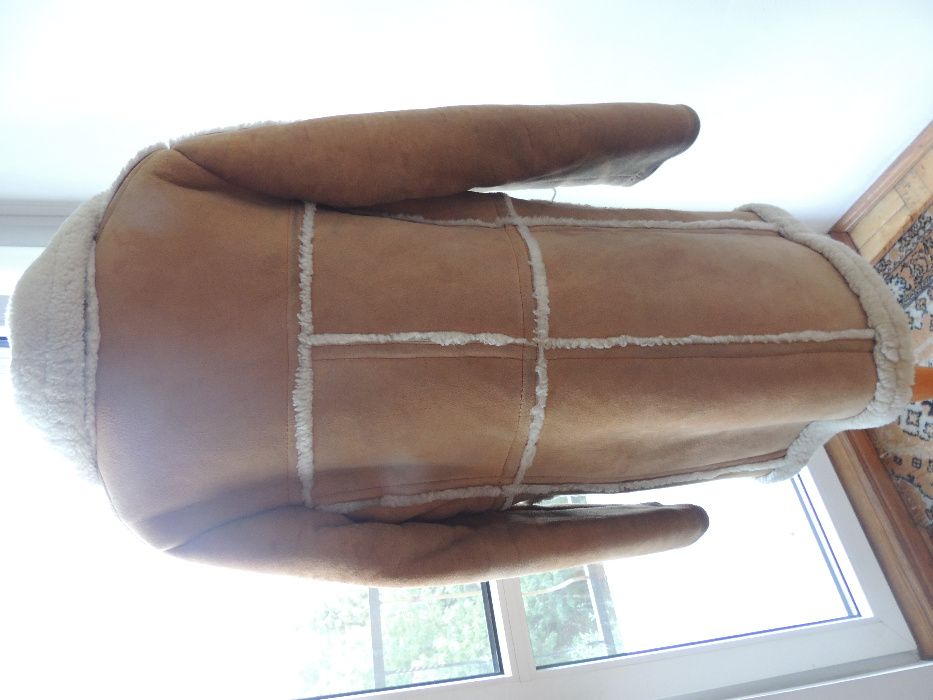 Kożuch damski dłuższa kurtka naturalne owcze skóry produkcja polska