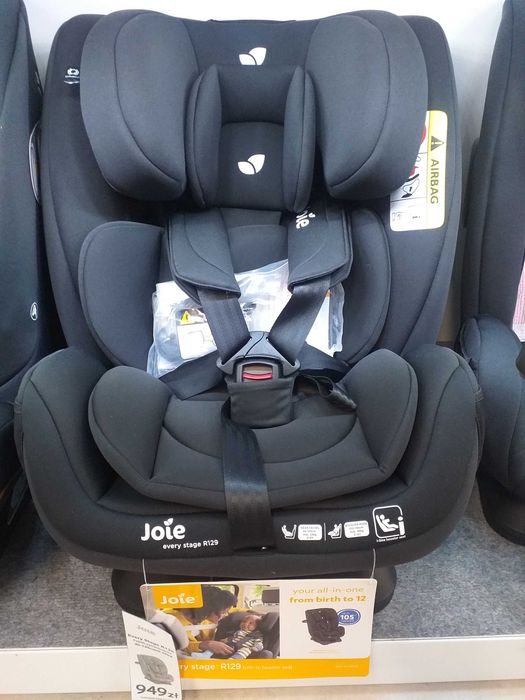 Nowy fotelik JOIE EVERY STAGE R129 0-36kg TYŁEM/Przodem Wys.24H