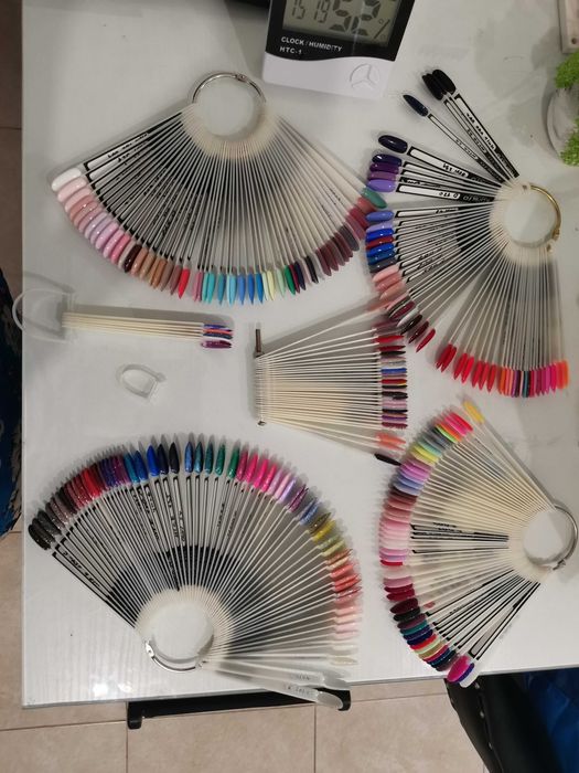 Типсы веер ногти палитра лак