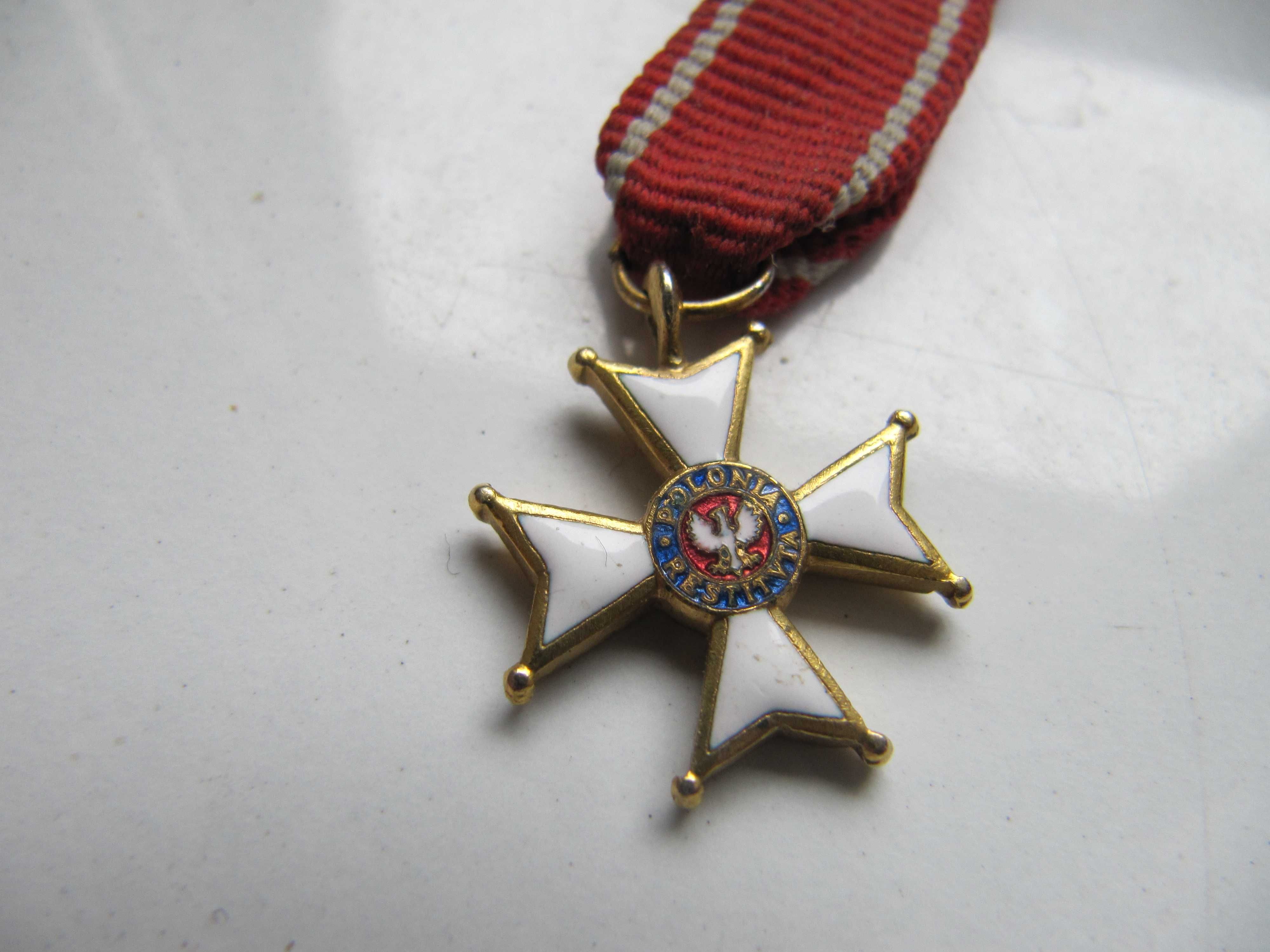 krzyż oficerski o.o.p odznaczenie miniatura miniaturka odznaka medal