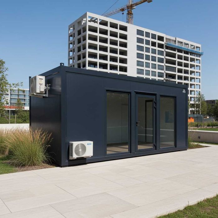 Wynajem Kontener pawilon handlowy sprzedażowy 18m2 WC+Aneks+Klima