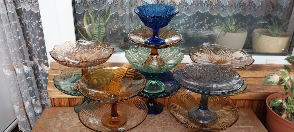 Скло. Фруктовниця. Цукерниця. СРСР.