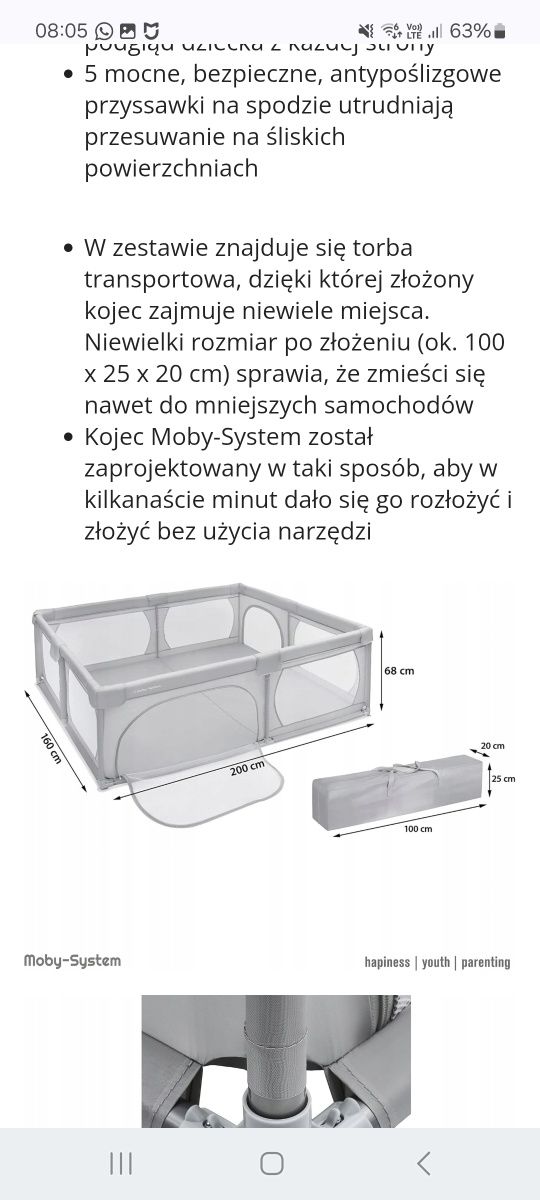 Kojec dla dziecka