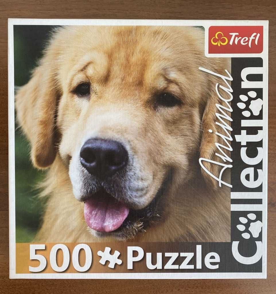 Puzzle Trefl Golden Retriever 500 elementów stan idealny