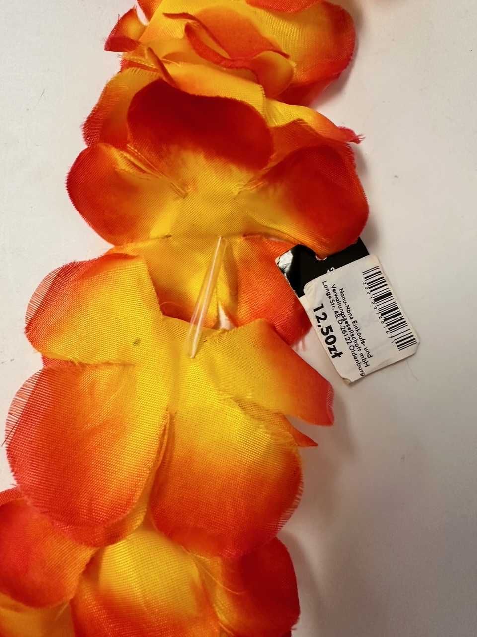 Hawajska girlanda, naszyjnik z kwiatów, 110 cm