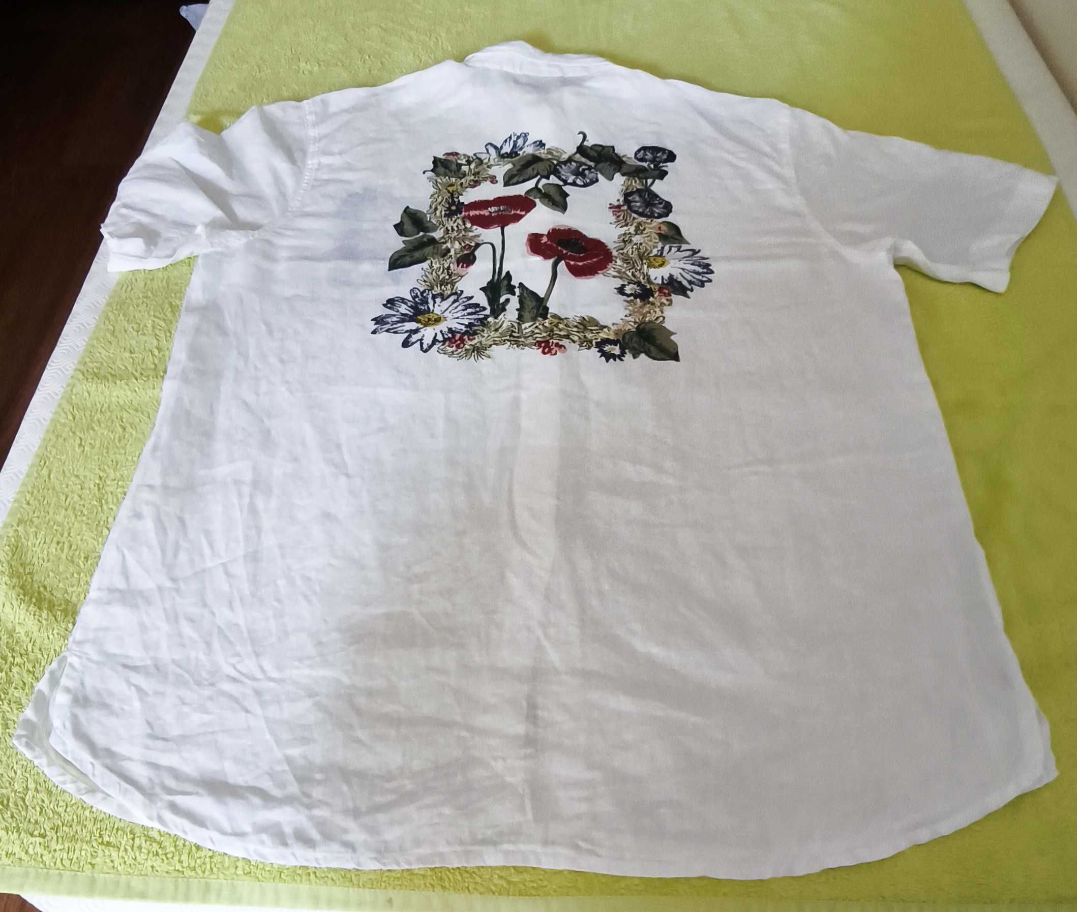 Elegante Camiseiro de Linho -Tamanho 38
