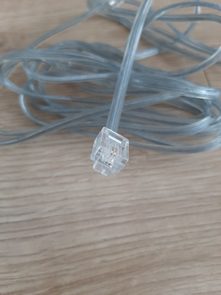 Kabel telefoniczny RJ11 z końcówkami do telefonu modemu ADSL 3 metry