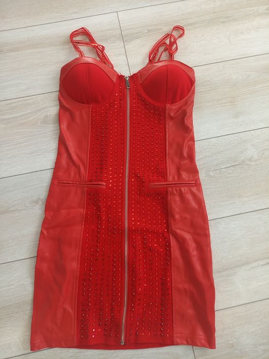 Sukienka mini seksowna ekoskóra S