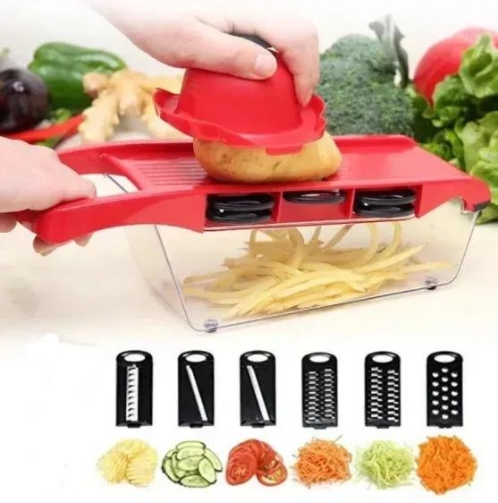 Овощерезка - мультислайсер Mandoline Slicer 6 in 1 · Терка – шинковка