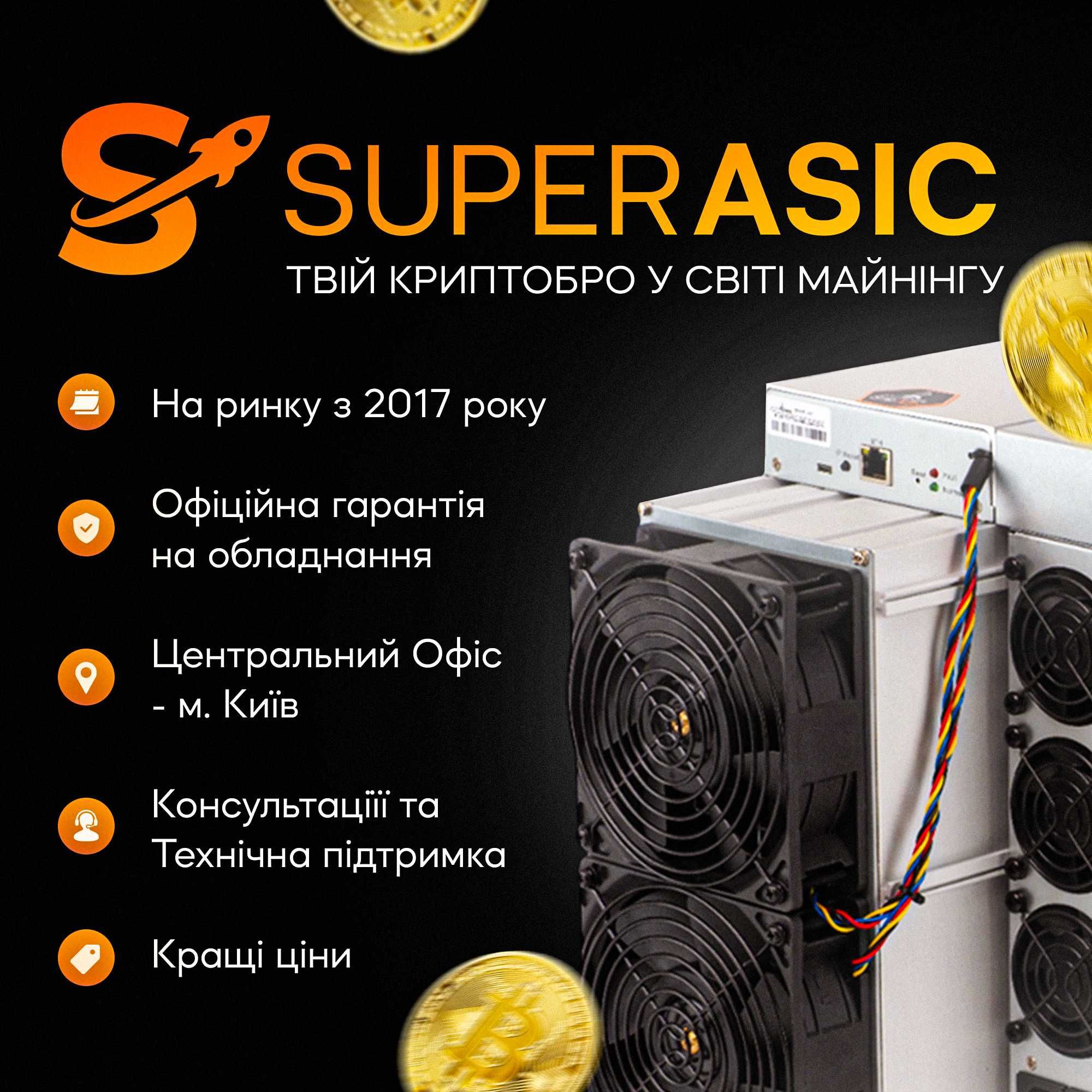 Asic Antminer L7 9300 Mh 3400 Вт Майнер - в наявності