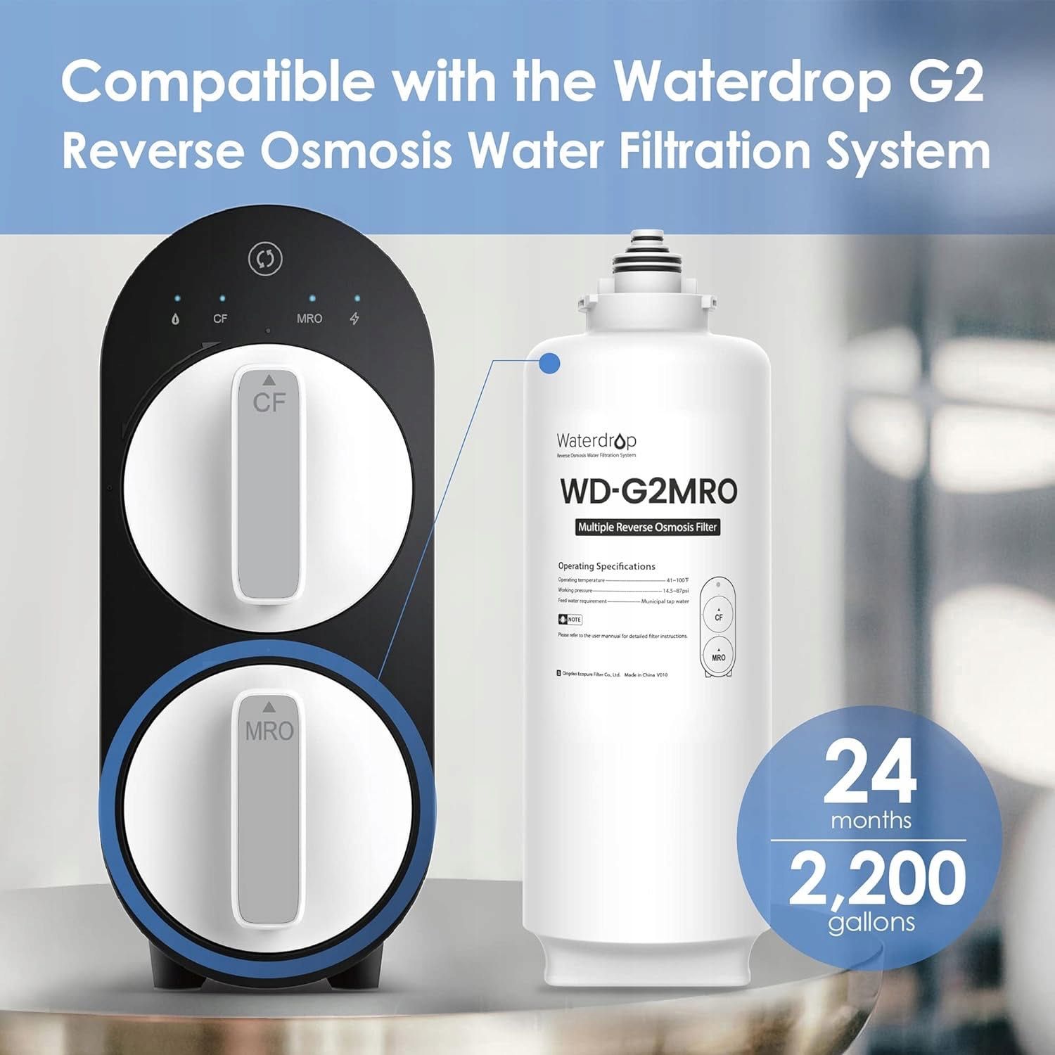 Filtr Waterdrop WD-G2MRO zamiennik do systemu osmozy WD-G2-B/W