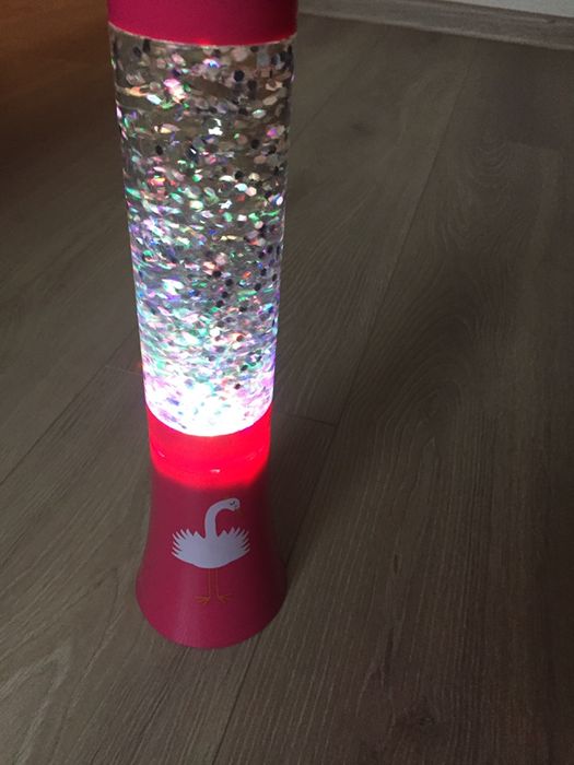 Lampa LED z brokatem