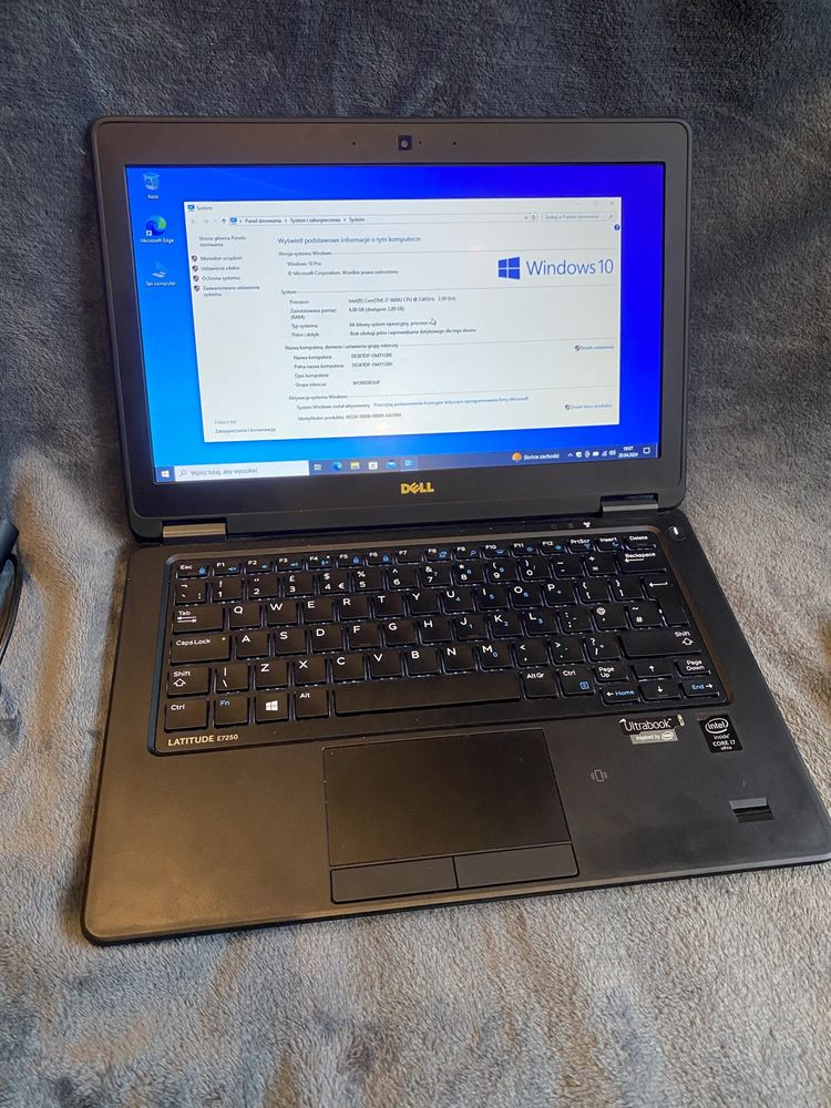 Laptop Dell latitude E7250 intel core i7 -5generacji / 240GB SSD