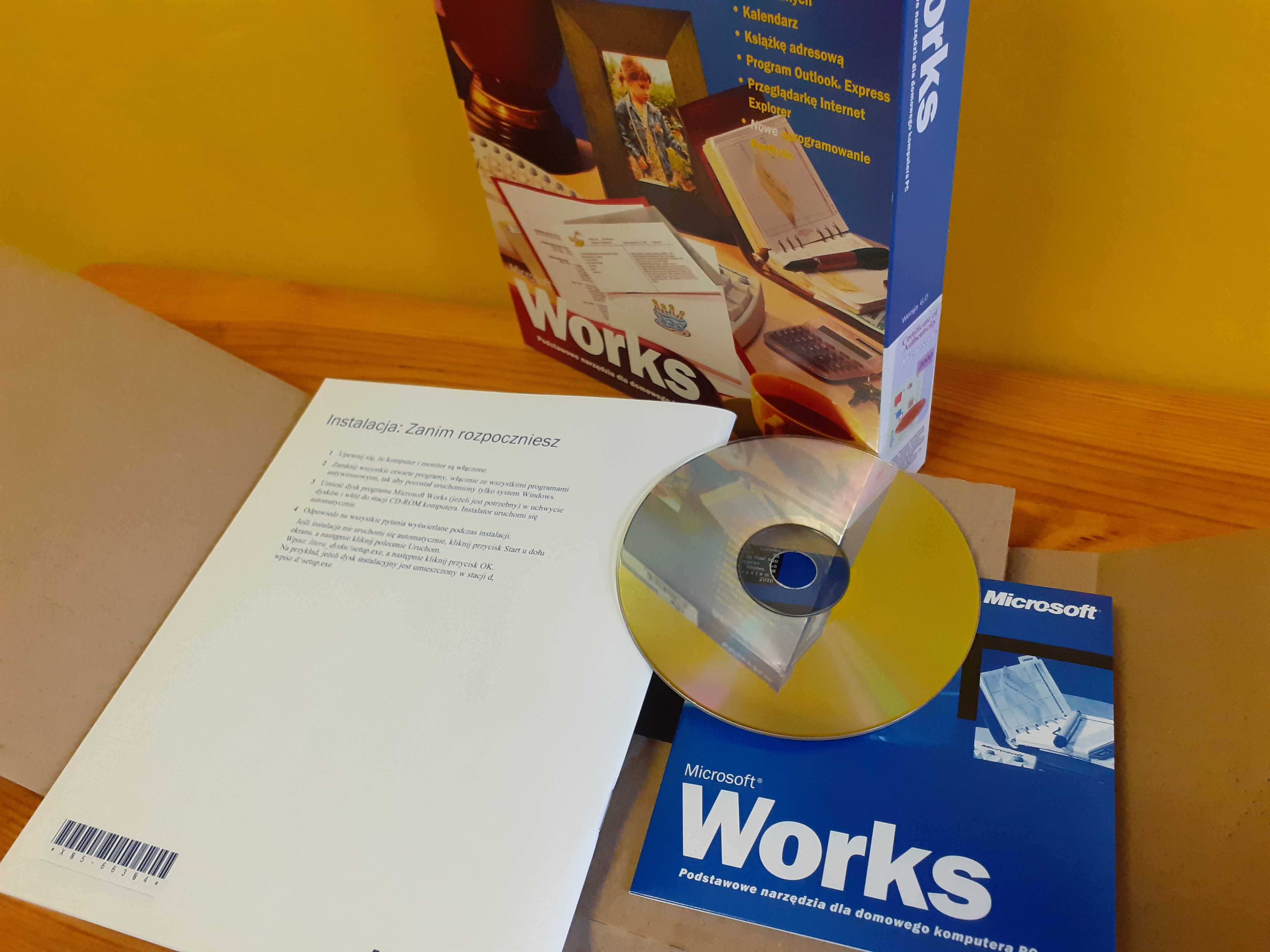 Microsoft Works 6.0 PL BOX retro PC CD