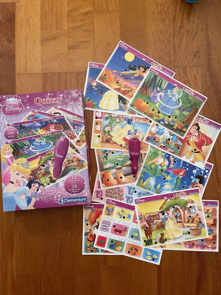 Magiczne pióro Clementoni, puzzle księżniczki i puzzle Truskawka