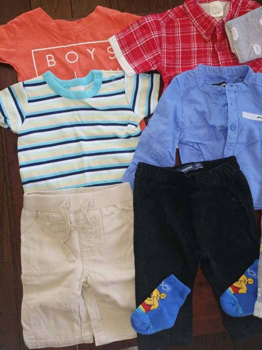 Paka dla chłopaka 0-3-6 m-cy, 56-68, spodnie, koszulki
