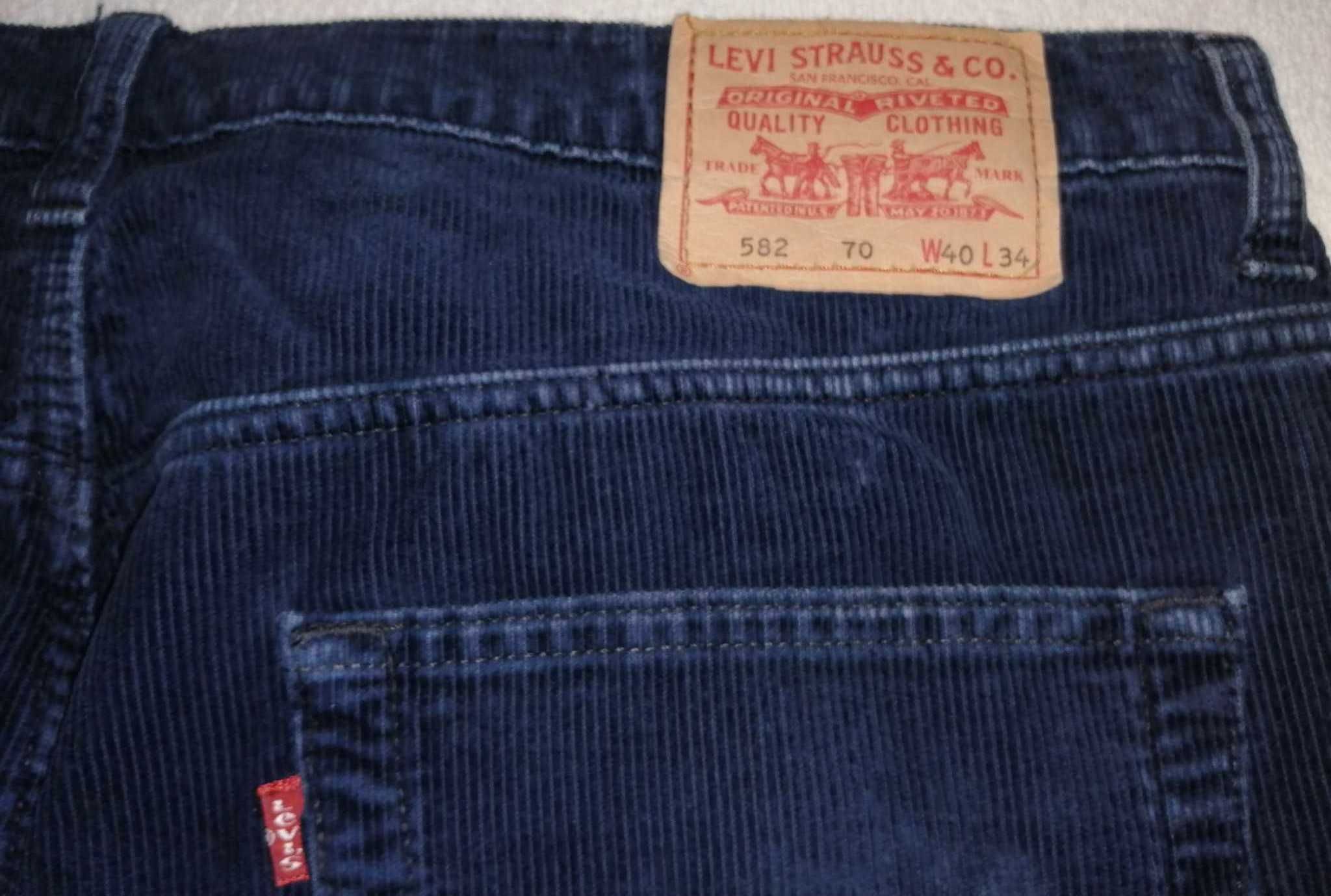 LEVI'S Sztruks Spodnie Męskie W40 L34 Sztruksy Oryginalne Super Stan