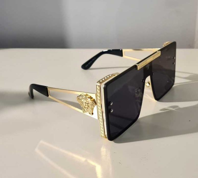 Okulary damskie przeciwsłoneczne bogato zdobione nowe