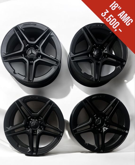 Oryginalne Felgi Mercedes AMG 18" black satine z dekielkami alufelgi