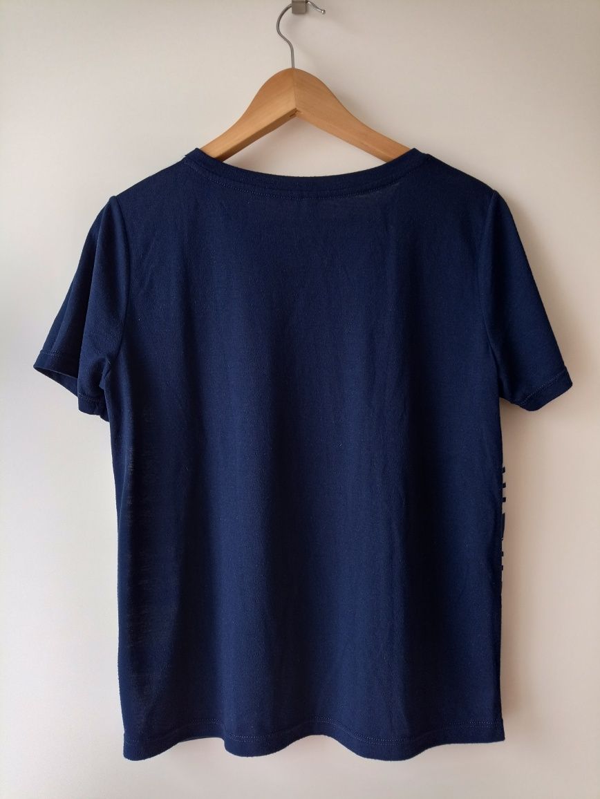 T-shirt z łączonych materiałów