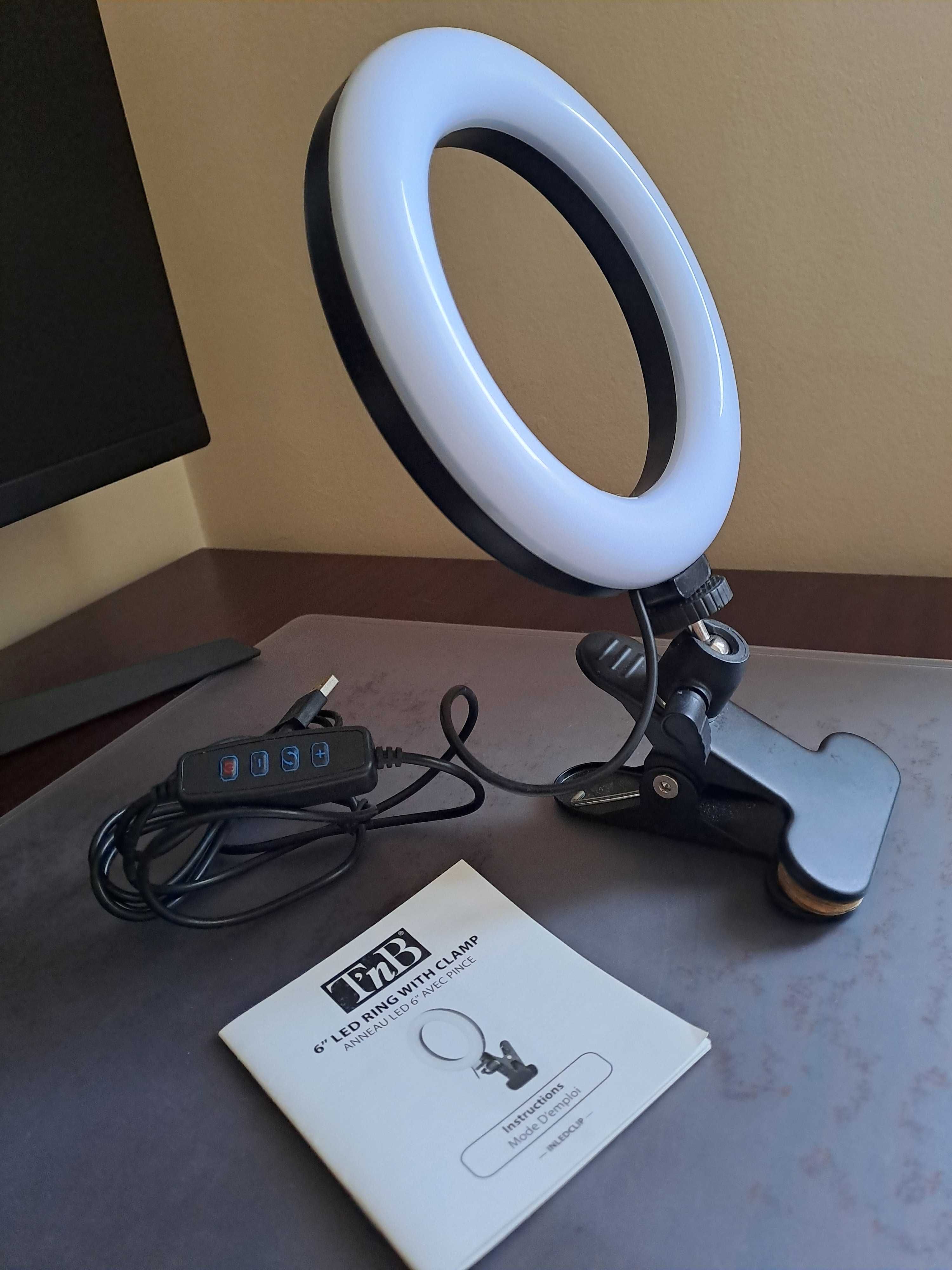 Anel de Luz LED com clip para ecrã de computador