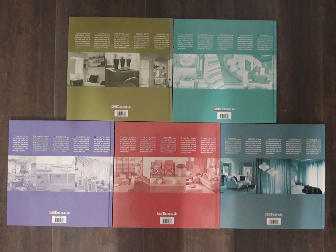 5 livros Colecção Decoração de Caras GRANDES IDEIAS