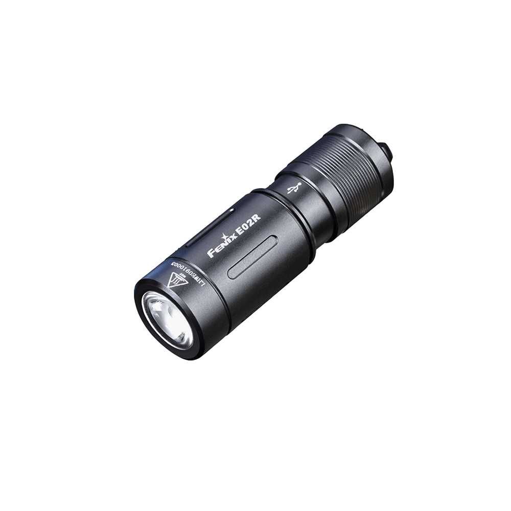 Фонарь Fenix E02R черный, синий, бронзовый