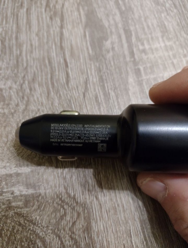 Авто зарядка Samsung Super Fast Dual Car Charger EP-L5300.(45w.15w)