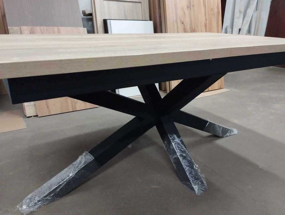 Stół rozkładany do salonu jadalni Loft PAJĄK v2 rozmiar 170-235/90 dąb