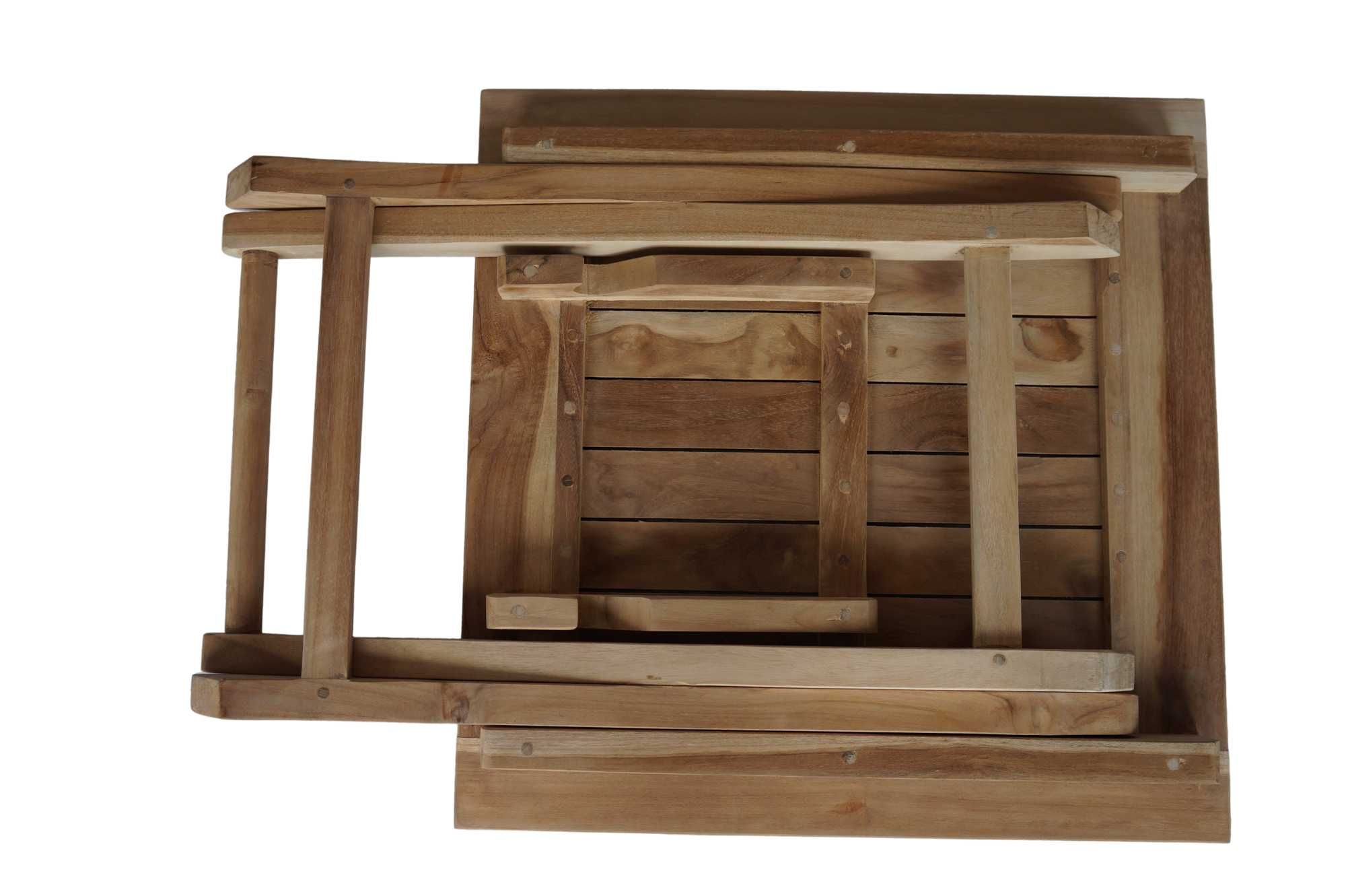 Drewniany składany stolik stół ogrodowy balkonowy 100% TEAK