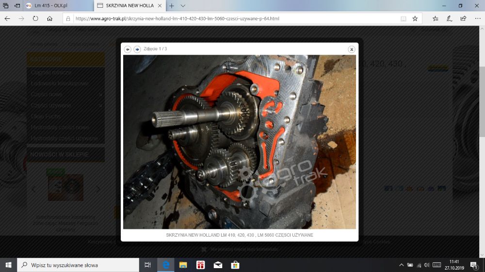 Skrzynia biegów powerschift Manitou 634, 735,new holland LM410,415,430