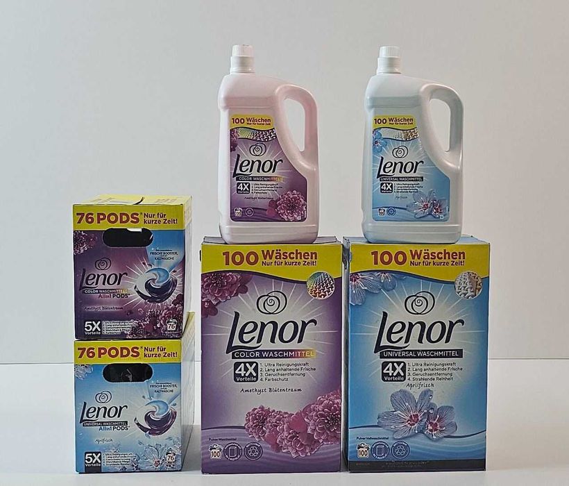 Гель порошок для стирки Lenor 100прань