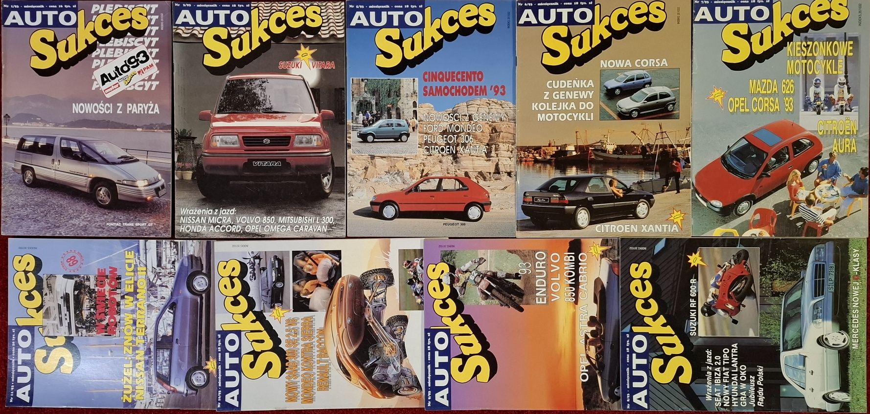 Autosukces rok 1993 bez numerów 2,4,12,  Bublewicz