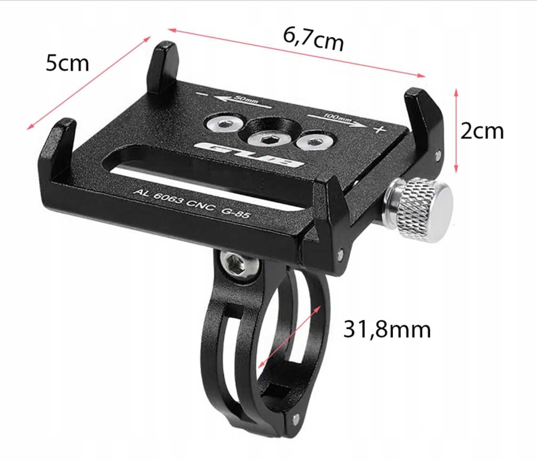 Uchwyt na telefon GUB G-85 chwyt aluminiowy kierownicę 360° Motocykla