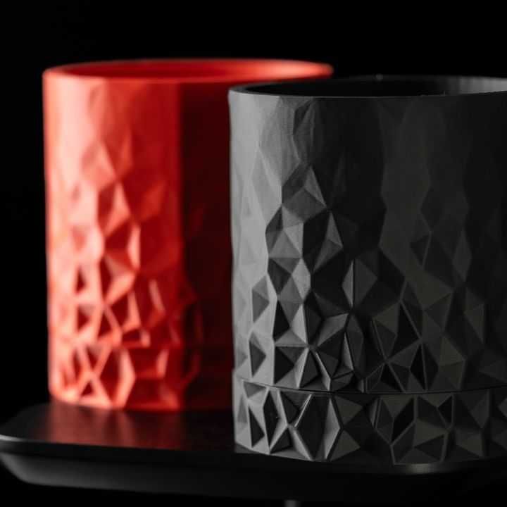 Vaso de Planta Voronoi 3D - Padrão Geométrico Moderno