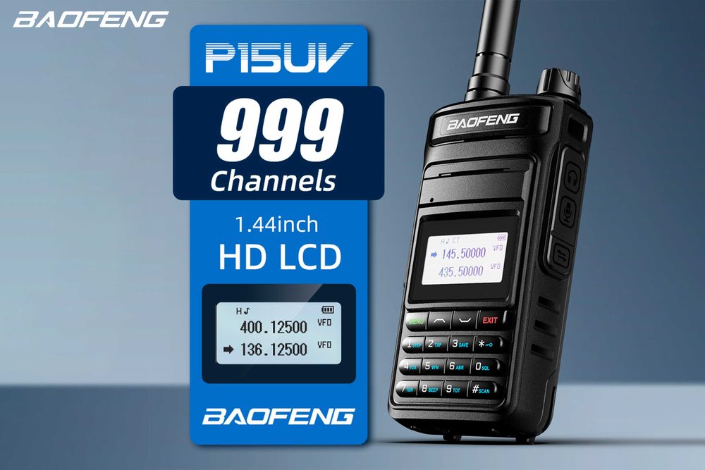 Rádio Baofeng 999 canais 10watts carregamento USB tipo-c
