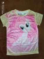 Koszulka t-shirt dla dziewczynki 98-104 różowa żółta my little pony