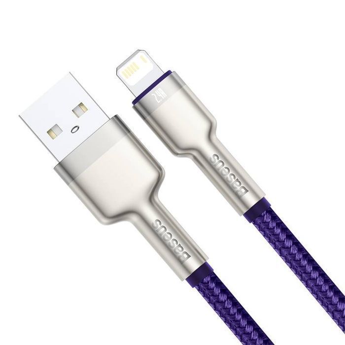 Kabel Usb Do Lightning Baseus Cafule, 2.4A, 1M (Fioletowy)