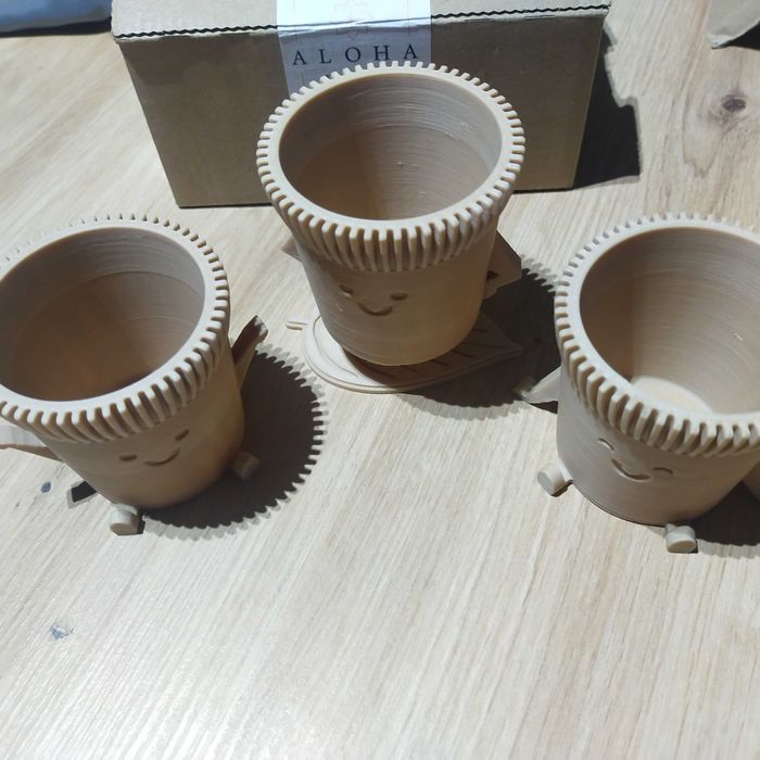 ALOHA FLOWERS Doniczka na sukulenty – zestaw 3 doniczek