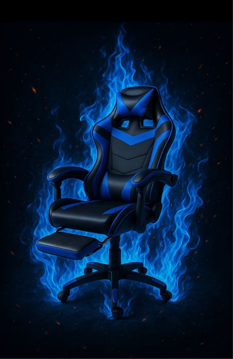 Геймерське крісло професійне STRIKER ONE підставкою для ніг.У кольорах