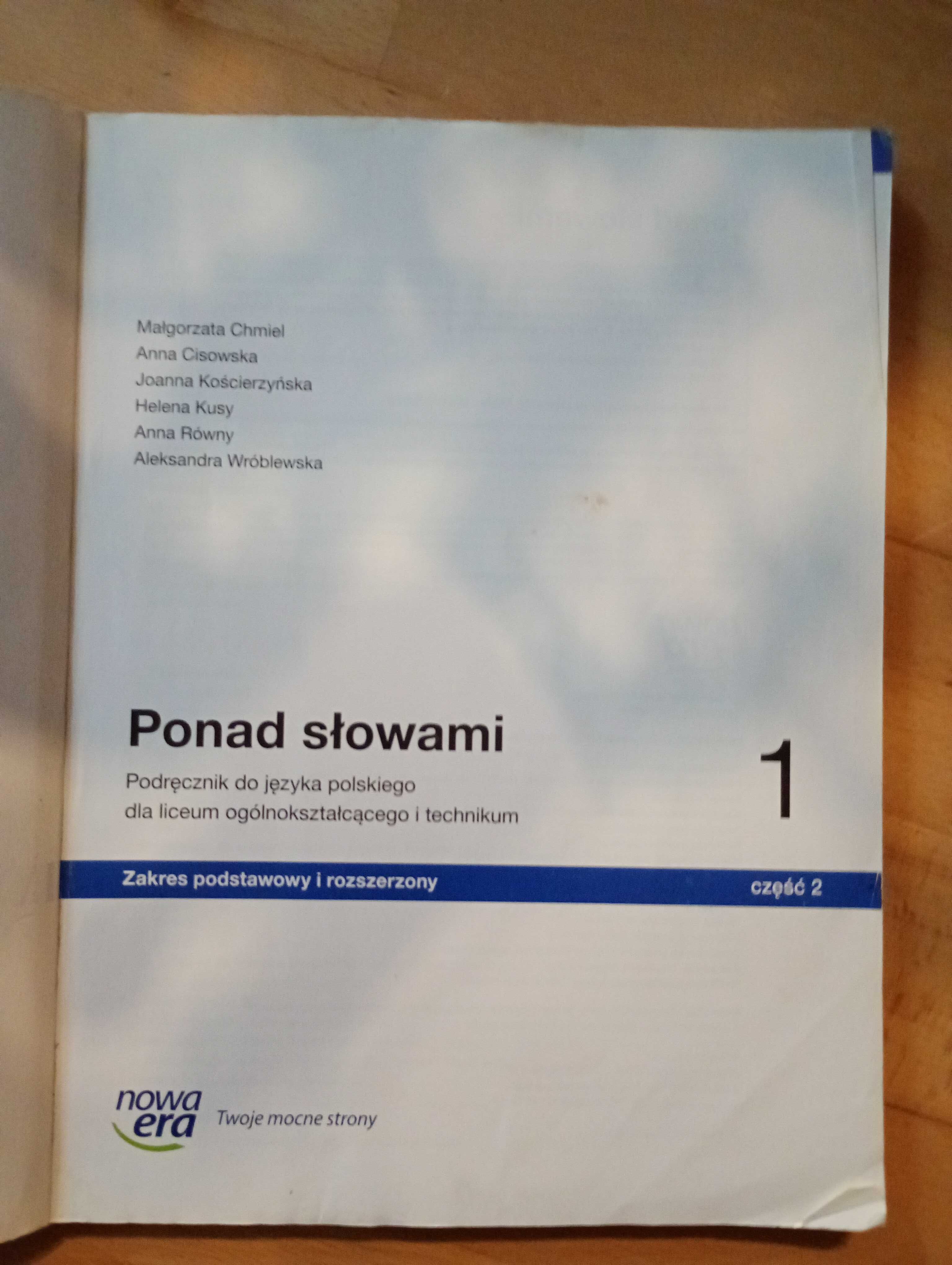 Ponad słowami klasa 1 część 2 Język Polski
