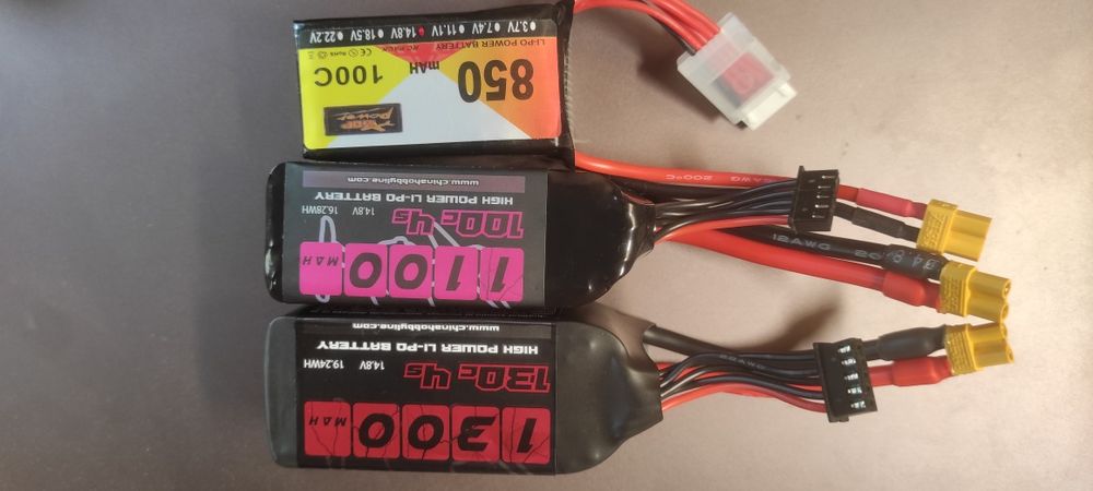 Батарея FPV 4S 850mA,1100,1300ma xt30 ZOP CNHL TATTU Ministar GNB