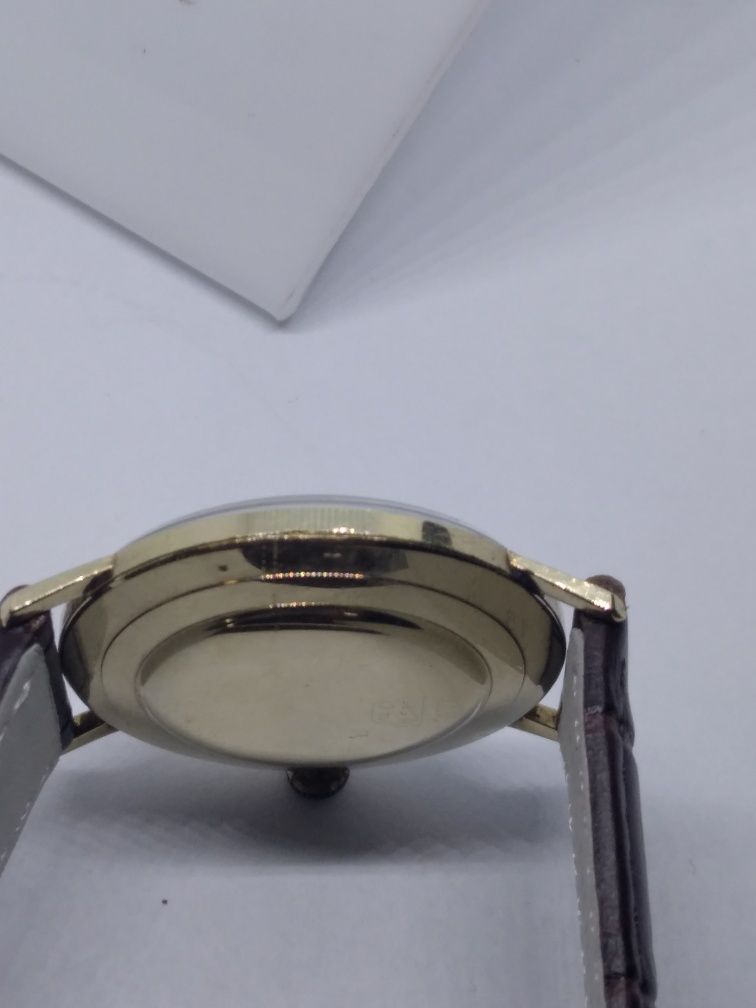 Złoty męski zegarek Bergamasco Automatic 25 Rubis incabloc złoto 585