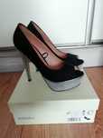 Nowe buty szpilki czarno szare rozmiar 37 CCC Jennifer