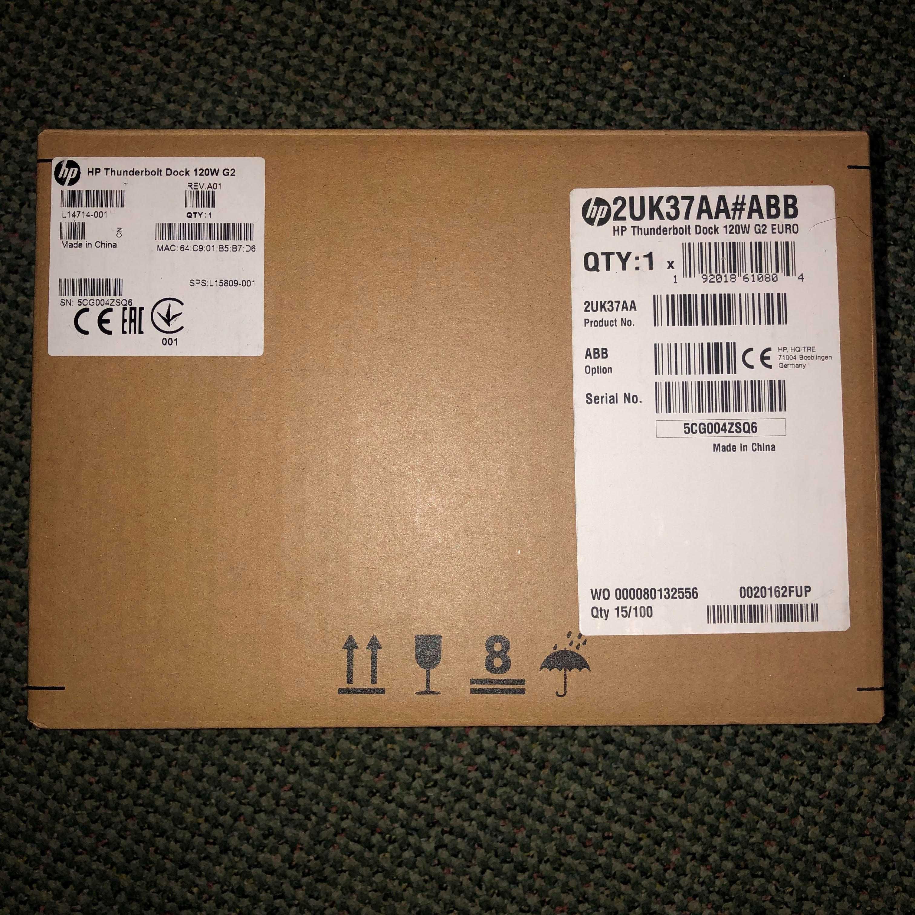 Порт-реплікатор HP Thunderbolt Dock 120w G2 Euro (2UK37AA#ABB)