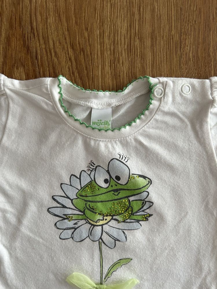 Bluzeczka z krótkim rękawem dla dziewczynki 68 cm