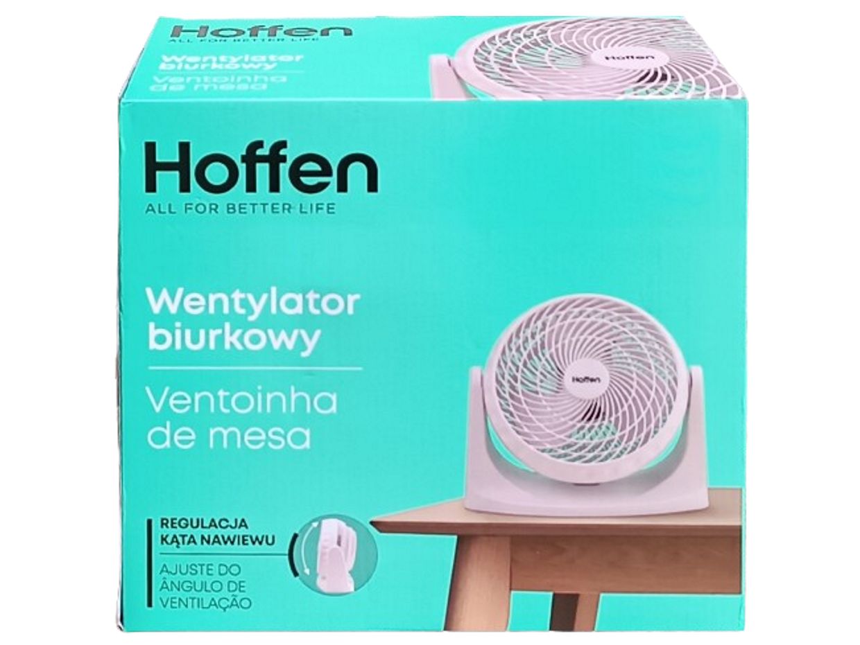 Wiatrak - Wentylator biurkowy Hoffen 40W - Biały